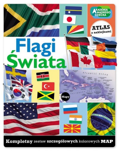 Flagi świata. Zeszyt z naklejkami - okładka książki