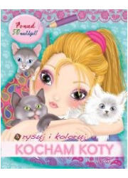 Rysuj i koloruj: Kocham koty - okładka książki