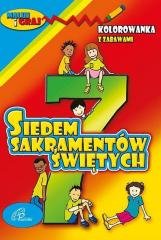 Kolorowanka z zabawami. 7 Sakramentów - okładka książki