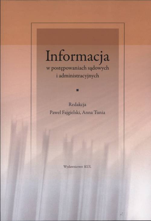 Informacja w postępowaniach sądowych - okładka książki