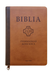 Biblia Pierwszego Kościoła (ciemno-brązowa) - okładka książki
