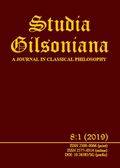 Studia Gilsoniana 8, nr 1 (styczeń-marzec - okładka książki