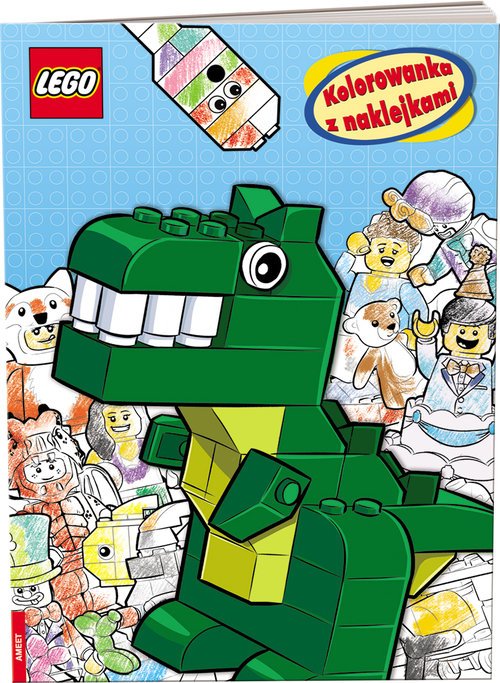 LEGO Iconic. Kolorowanka z naklejkami - okładka książki
