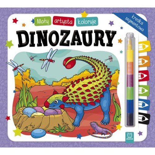 Mały artysta koloruje dinozaury - okładka książki