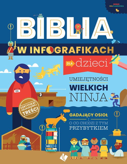 Biblia w infografikach dla dzieci - okładka książki