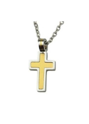 Krzyż w kolorach złota i srebra - zdjęcie dewocjonaliów