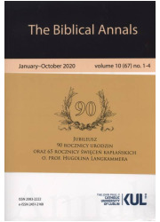 The Biblical Annals. Volume 10(67)-1-4 - okładka książki