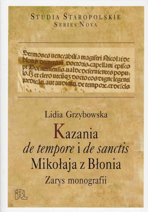 Kazania de tempore i de sanctis - okładka książki