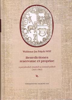 Benedictiones reservatae et propriae - okładka książki