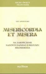 List apostolski Misericordia et - okładka książki