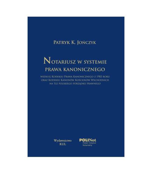 Notariusz w systemie prawa kanonicznego - okładka książki