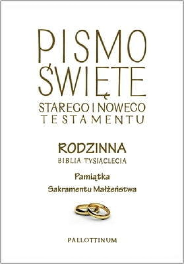 Rodzinna Biblia Tysiąclecia. Pamiątka - okładka książki