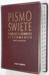 Biblia Tysiąclecia - oprawa skórzana - okładka książki
