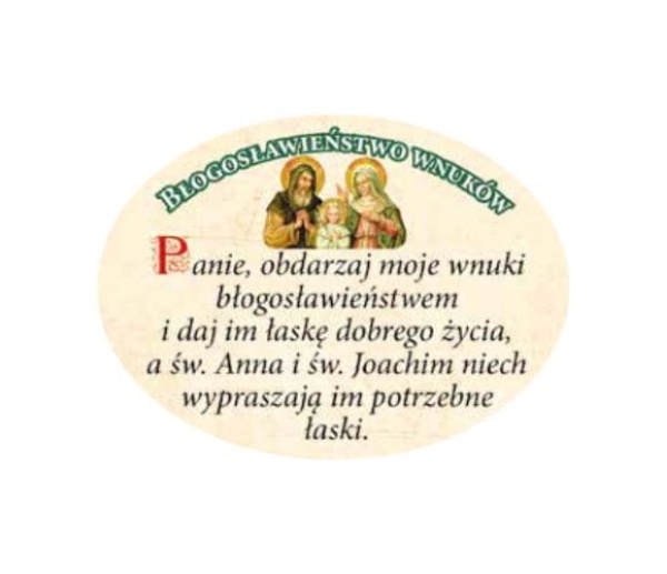 Drewniany magnes. Błogosławieństwo - zdjęcie dewocjonaliów