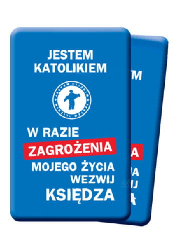 Karta Jestem katolikiem - zdjęcie dewocjonaliów