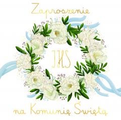 Zaproszenie - Komunia wianuszek - zdjęcie produktu