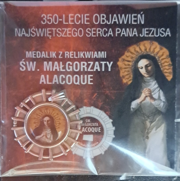 Medalik z relikwiami św. Małgorzaty - zdjęcie dewocjonaliów