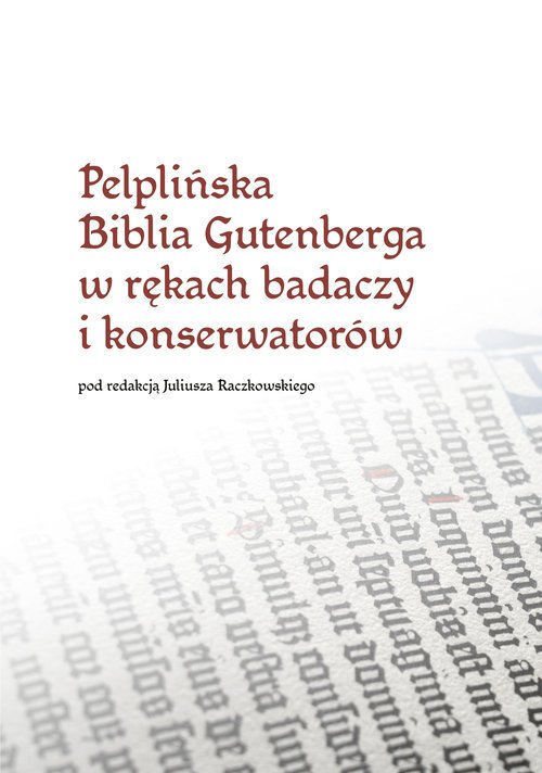 Pelplińska Biblia Gutenberga w - okładka książki