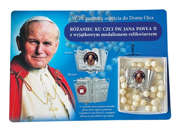 Różaniec ku czci św. Jana Pawła - zdjęcie dewocjonaliów
