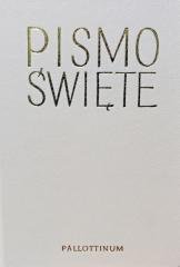 Biblia Pielgrzyma oprawa eko. biała - okładka książki