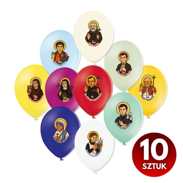 Balony ze Świętymi (10 szt.) - zdjęcie dewocjonaliów