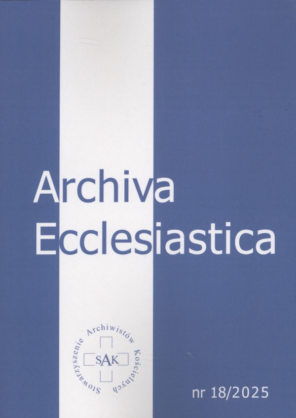 Archiva Ecclesiastica nr 18/2025 - okładka książki
